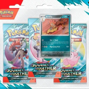Pokémon TCG: Scarlet & Violet - Journey Together 3-Pack Blister (Scrafty)