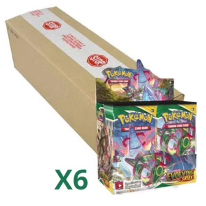 Pokémon TCG: Sword & Shield—Evolving Skies Booster Box Sealed Case (6 Display Boxes)